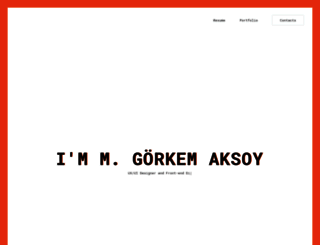 gorkemaksoy.com screenshot