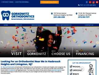 gorkowitzorthodontics.com screenshot