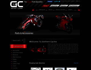 gothamcycles.com screenshot