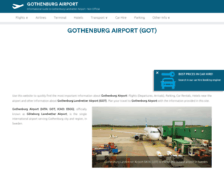 gothenburg-airport.com screenshot