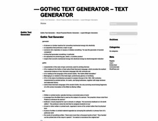 gothictextgeneratorngne.wordpress.com screenshot