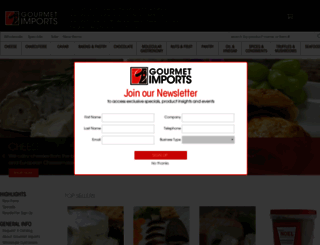 gourmetimports.com screenshot