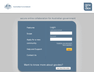 govdex.gov.au screenshot