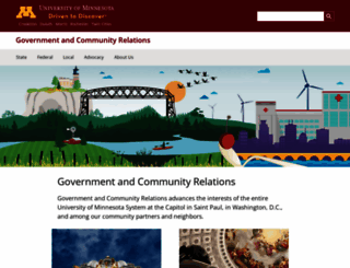 government-relations.umn.edu screenshot