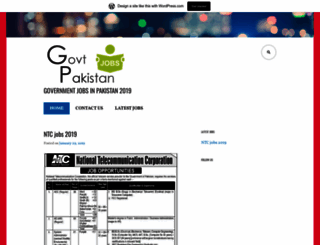 governmentjobinpakistan.wordpress.com screenshot