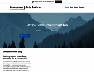 governmentjobsinpakistans.wordpress.com screenshot