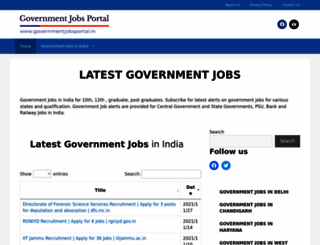 governmentjobsportal.in screenshot