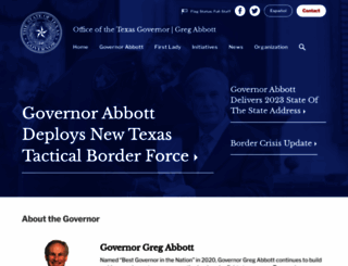 governor.state.tx.us screenshot