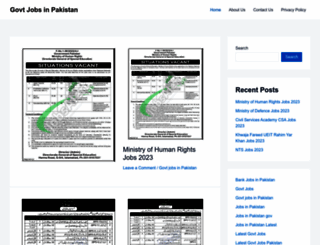 govtjobsinpakistan.pk screenshot
