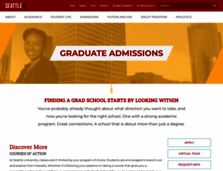 grad-admissions.seattleu.edu screenshot