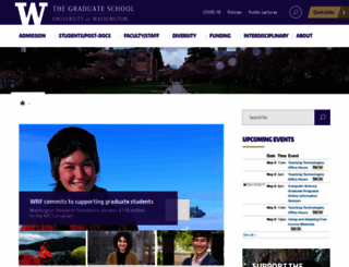 grad.washington.edu screenshot