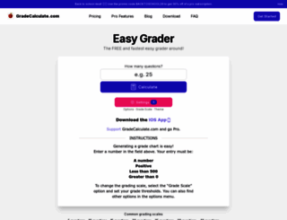 gradecalculate.com screenshot