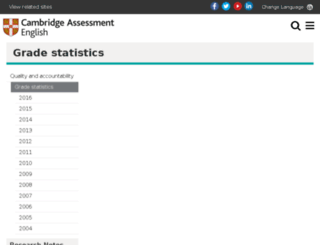 gradestatistics.cambridgeenglish.org screenshot