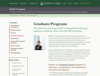 gradschool.marlboro.edu screenshot