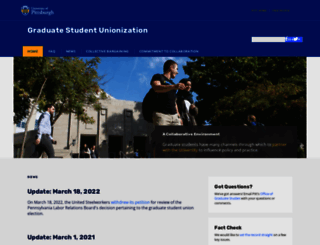 gradstudentunionization.pitt.edu screenshot