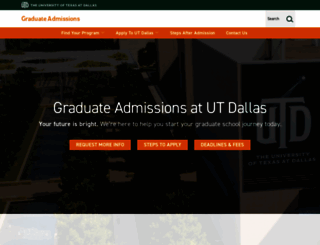 graduate-admissions.utdallas.edu screenshot