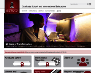 graduate-and-international.uark.edu screenshot