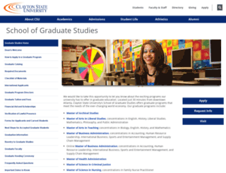 graduate.clayton.edu screenshot