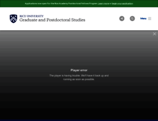 graduate.rice.edu screenshot