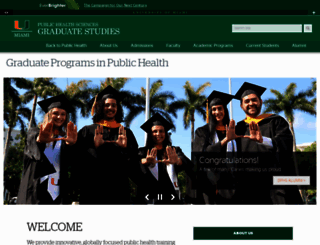 graduatestudies.publichealth.med.miami.edu screenshot