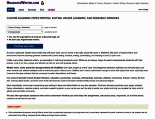 graduatewriter.com screenshot