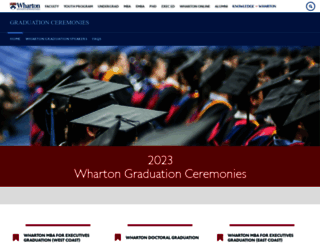 graduation.wharton.upenn.edu screenshot