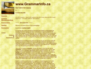 grammarinfo.ca screenshot