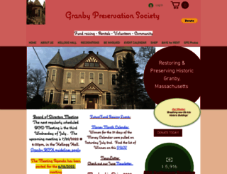 granbypreservationsociety.org screenshot