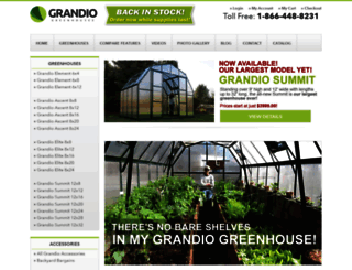 grandiogreenhouses.com screenshot