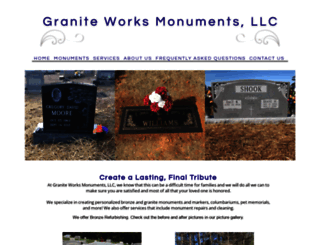 graniteworksmonuments.com screenshot