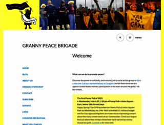 grannypeacebrigade.org screenshot