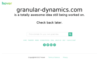 granular-dynamics.com screenshot