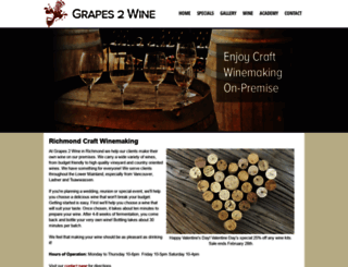grapes2wine.com screenshot