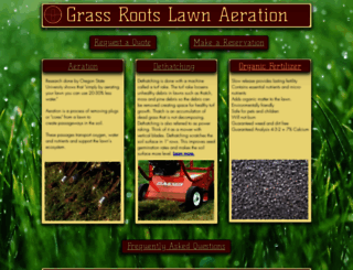 grassrootslawnaeration.com screenshot