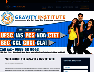 gravityinstitute.co.in screenshot