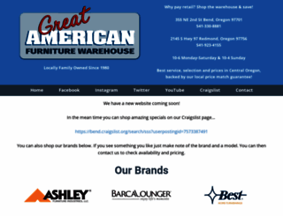 greatamericanfurniturewarehouse.com screenshot