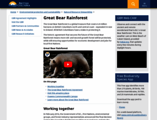 greatbearrainforest.gov.bc.ca screenshot