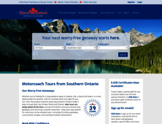 greatcanadianholidays.com screenshot