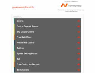 greatcasinooffers.info screenshot