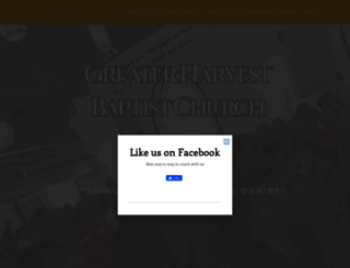 greaterharvestbaptistchurch.org screenshot