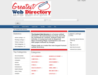 greatestwebdirectory.com screenshot