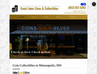greatlakescoinsmn.com screenshot