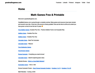 greatmathsgames.com screenshot