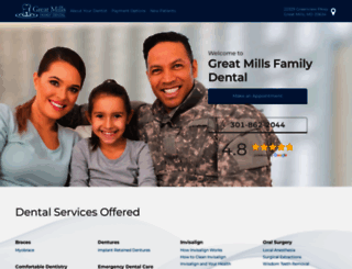 greatmillsfamilydental.com screenshot