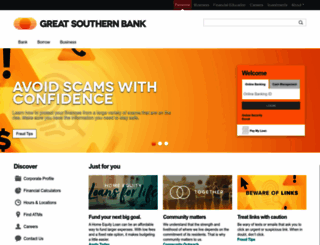 greatsouthernbank.com screenshot