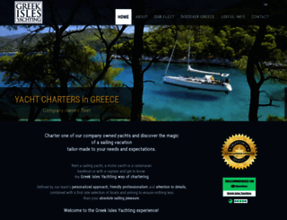 greekislesyachting.com screenshot