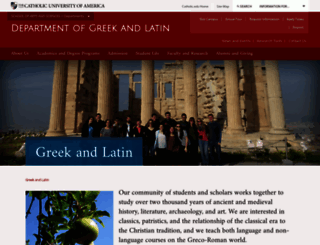 greeklatin.cua.edu screenshot