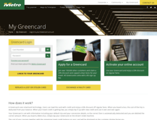 greencard.metrotas.com.au screenshot
