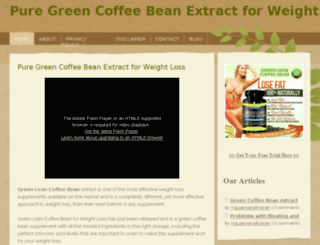greencoffeeextractweightloss.webs.com screenshot