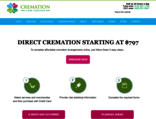 greencountrycremation.com screenshot